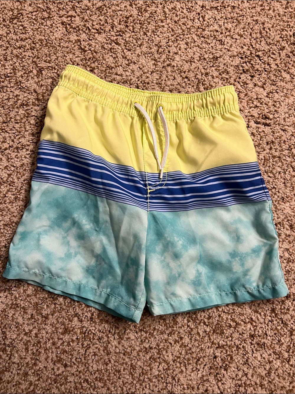 OshKosh B'gosh Yellow, Blue & Teal Boys Swim Trunks